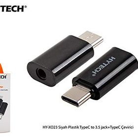 Hytech HY-XO23 Siyah Plastik Typec To 3.5 Jack typec Çevirici