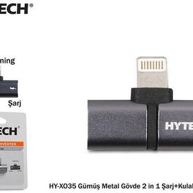 Hytech HY-XO35 Gümüş Metal Gövde Şarj to Kulaklık Çevirici