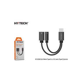Hytech HY-XO40 Gri Metal Typec to 3.5 Jack to Type Çevirici