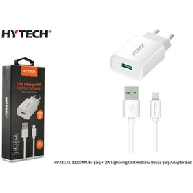 Hytech HYXE14l 1100ma Ev Şarj ve 2a Lightning Usb Kablolu Beyaz Şarj Adaptör Seti