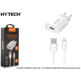 Hytech HYXE26l 2100ma Ev Şarj 11w ve 2,4a Lightning Usb Kablolu Beyaz Şarj Adaptör Seti