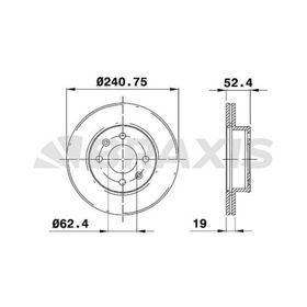 Hyundai Accent 1998/2000 1.3/1.5cc Havalı Ön Fren Diski