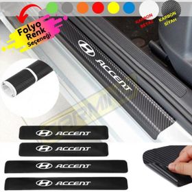 Hyundai Accent 4 Adet Karbon Kapı Eşiği Sticker