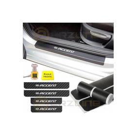 Hyundai Accent 4 Adet Karbon Kapı Eşiği Sticker