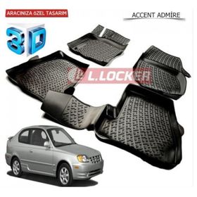 Hyundai Accent Admire 2001-2005 3D Havuzlu Paspas