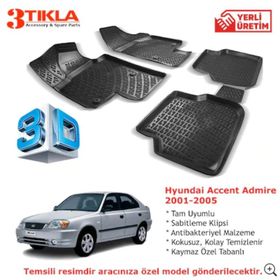 Hyundai Accent Admire 2001-2005 Seti 3D Havuzlu Paspas
