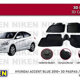 Hyundaı Accent Blue 2010 3D Havuzlu Paspas