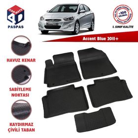 Hyundai Accent Blue 2011 Sonrası 3D Havuzlu Paspas