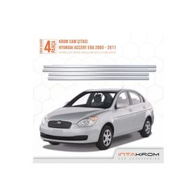 Hyundai Accent Era 2005-2011 4 Parça Krom Cam Çıtası