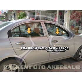 Hyundai Accent Era 2006 Üzeri 4 Parça Krom Cam Çıtası