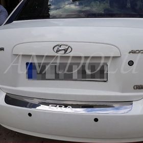 Hyundai Accent Era Arka Paslanmaz Çelik Krom Tampon Eşiği