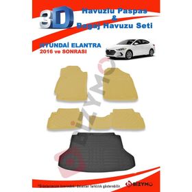 Hyundai Elantra 2016 ve Sonrası Bej Paspas ve Bagaj Havuzu