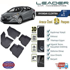 Hyundai Elentra 2011-2015 Siyah 3D Havuzlu Paspas