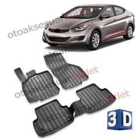 Hyundai Elentra 2011-2015 Siyah 3D Havuzlu Paspas