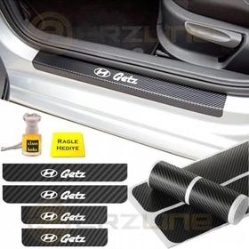 Hyundai Getz 4 Adet Karbon Kapı Eşiği Sticker