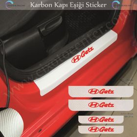 Hyundai Getz 4 Adet Karbon Kapı Eşiği Sticker