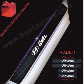 Hyundai Getz 4 Adet Karbon Kapı Eşiği Sticker