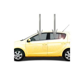 Hyundai İ20 2008-2014 Paslanmaz Çelik 4 Parça Krom Cam Çıtası