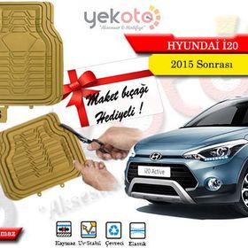Hyundai İ20 2015 Sonrası 3D Bej Havuzlu Üniversal Oto Paspas