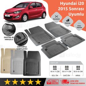 Hyundai İ20 2015 Sonrası 3D Havuzlu Üniversal Oto Paspas