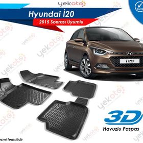 Hyundai İ20 2015 Sonrası Siyah 3D Havuzlu Paspas