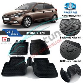 Hyundai İ20 2015 Sonrası Siyah 3D Havuzlu Paspas