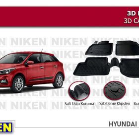 Hyundai İ20 2015 Sonrası Siyah 3D Havuzlu Paspas