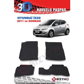 Hyundai İx20 2011+ Premium 3D Havuzlu Oto Paspas Bizymo