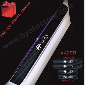 Hyundai İX35 4 Adet Karbon Kapı Eşiği Sticker