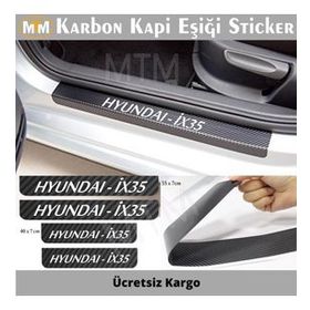 Hyundai İX35 4 Adet Karbon Kapı Eşiği Sticker