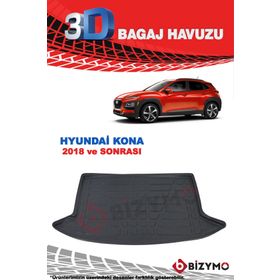 Hyundai Kona 2018 Sonrası 3d Bagaj Havuzu