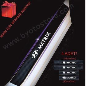 Hyundai Matrix 4 Adet Karbon Kapı Eşiği Sticker