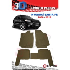 Hyundai Santa Fe 2012 ve sonrası Premium 3D Havuzlu Oto Paspas Bizymo