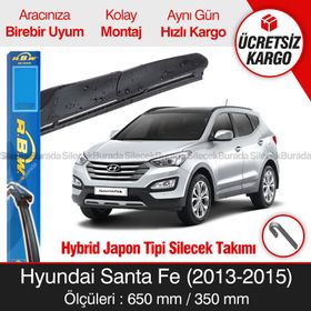 Hyundai Santa Fe RBW Hybrid 2013-2015 Silecek Takımı