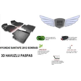 Hyundai Santafe 2012 Sonrası 3D Havuzlu Paspas