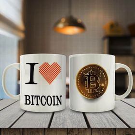 I love Bitcoin Baskılı Kupa Bardak