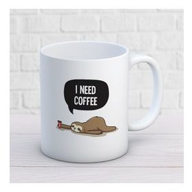 I Need Coffee İki Tarafı Baskılı Kupa