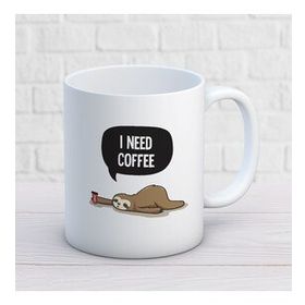 I Need Coffee İki Tarafı Baskılı Kupa