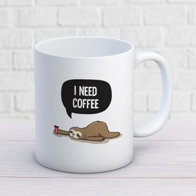 I Need Coffee İki Tarafı Baskılı Kupa