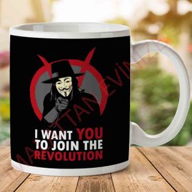 I Want You to Join the Revolution V for Vendetta Baskılı Kupa