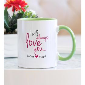 I Will Always Love Yeşil Kupa Bardak