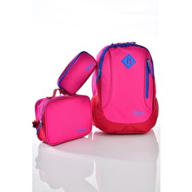 İbag 13914 Pembe Ön Fermuar Detaylı Unisex Sırt Çantası