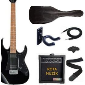 Ibanez GRX20-BKN Siyah Elektro Gitar Set