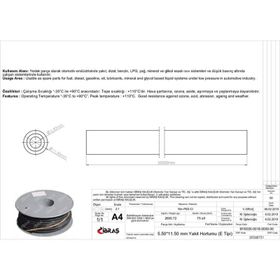 Ibraş 68731 5.5 mm x 11.5 mm Universal Makaralı E Tipi Yakıt Hortumu