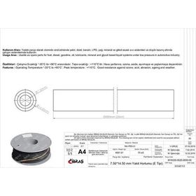 Ibraş 68743 7.5 mm x 14.5 mm Universal Makaralı E Tipi Yakıt Hortumu