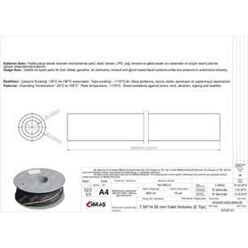 Ibraş 68743 7.5 mm x 14.5 mm Universal Makaralı E Tipi Yakıt Hortumu