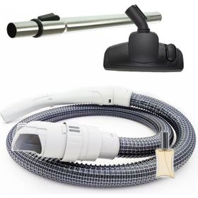 İcanpares Ihlas Uyumlu Aqua Vac Elektrikli Süpürge Teleskopik Boru Emici Başlık Çelik Telli Hortum Seti