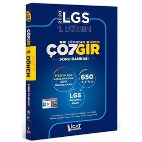 İcat Yayınları 8. Sınıf LGS 1. Dönem Çözmeden Girme Soru Bankası