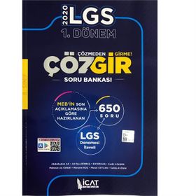 İcat Yayınları 8. Sınıf LGS 1. Dönem Çözmeden Girme Soru Bankası