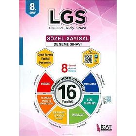 İcat Yayınları LGS Sözel Sayısal Video Çözümlü 16 Fasikül Deneme Sınavı